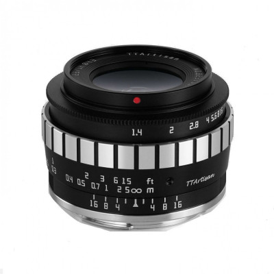 Obiectiv manual TTArtisan 23mm F1.4 Black&amp;amp;Silver pentru Canon EOS-M Mount foto