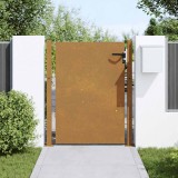 vidaXL Poartă pentru grădină, 105x130 cm, oțel corten