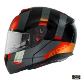Cumpara ieftin Casca modulabila pentru scuter - motocicleta MT Atom SV Gorex B4 portocaliu mat Pinlock ready &ndash; tip MT-V-16 XS (53/54cm)