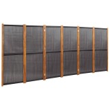 Cumpara ieftin Paravan de camera cu 6 panouri, negru, 420x180 cm
