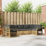 vidaXL Set canapea sectională 7 pcs Alb și antracit 3392447