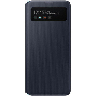 Husa Samsung Galaxy A51 5G A516, S View Wallet, Neagra EF-EA516PBEGEU foto