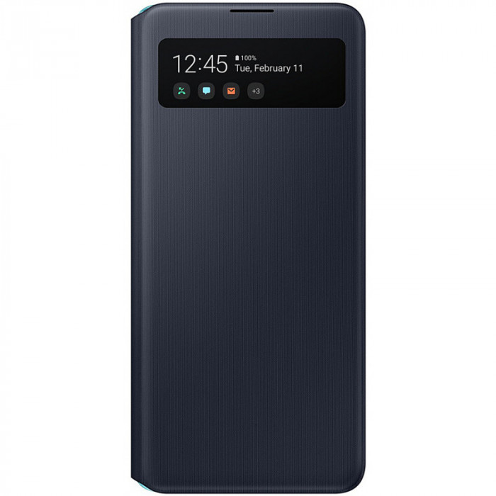 Husa Samsung Galaxy A51 5G A516, S View Wallet, Neagra EF-EA516PBEGEU