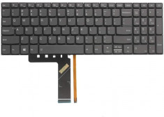 Tastatura laptop, Lenovo, IdeaPad S145-15IWL, S145-15, S145-15AST, S145-15API, iluminata, US, silver foto