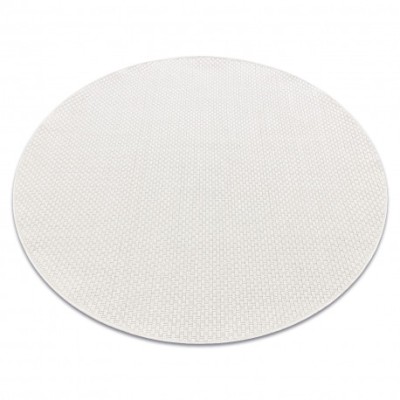 Covor TIMO 6272 cerc sisal exterior alb, cerc 200 cm foto