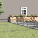 vidaXL Padoc pentru c&acirc;ini, argintiu, 81 m&sup2;, oțel 3082195