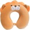 Pern&Auml; travellion, suport ergonomic pentru g&Atilde;&cent;t &Egrave;i cap, spum&Auml; cu memorie, 30x30 cm, sistem de prindere cu capse, maro