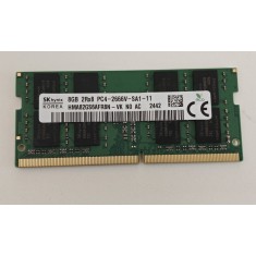 Memorie Laptop Sodimm, SK Hynix, 8GB, DDR4, 2666Mhz, 2Rx8, PC4-2666V, CL19, PC4-21300, HMA82GS6AFR8N-VK, 1.2V, non-ECC, Unbuffered, SODIMM, 260 pini