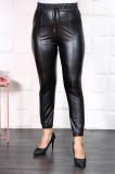 Pantalon Piele Eco vatuiti Cu Buzunare - 42Marimea
