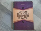 Sinteze de istoriea literaturii romane de Sanda Radian si Venera Dogaru