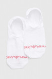 Emporio Armani Underwear sosete 2-pack femei, culoarea alb, 292312 4R229