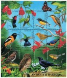 Timbre Antigua &amp; Barbuda 1995, Fauna, Pasari Exotice, Colita MNH