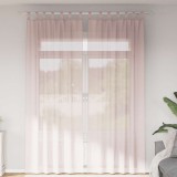 Gossi perdele voile cu buzunare pentru bare 2 buc roz deschis