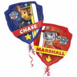 Balon din folie in forma de Paw Patrol Chase Marshall, 68 cm