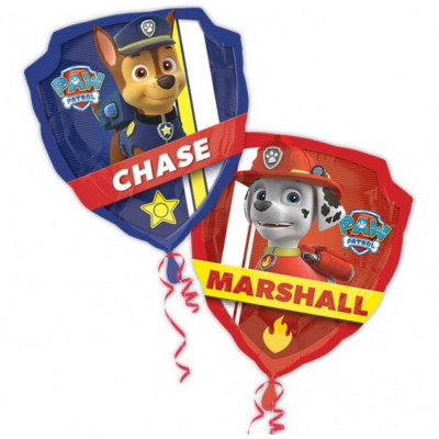 Balon din folie in forma de Paw Patrol Chase Marshall, 68 cm foto