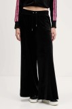 Juicy Couture pantaloni de trening din velur culoarea negru, melanj, JCBBJ225803
