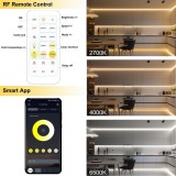 Cumpara ieftin Banda LED COB 20m AXMOTUT, 24V, CCT 2700K-6500K, 576 LED/m, CRI90+, Telecomanda RF, Alimentator inclus