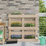 vidaXL Cutii de flori pentru paleți Euro 12 pcs Negru 42037205