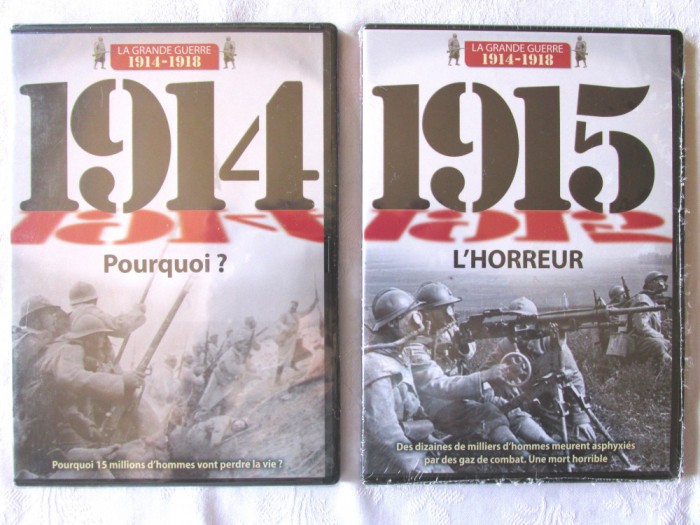 Doua DVD-uri: &quot;La Grande Guerre 1914-1918 - 1914, 1915&quot;, In limba franceza. Noi, in tipla