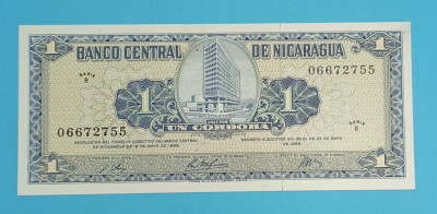 Nicaragua 1 Cordoba 1968 &amp;#039;Conquistador&amp;#039; UNC serie: B 06672755 foto