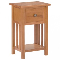 vidaXL Masă de reviste cu sertar, 35 x 27 x 55 cm, lemn masiv stejar
