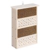 Hotel pentru albine Navaris, cu 4 camere de reproducere 40x26x10.5 cm, lemn, 56086.01