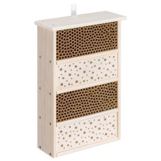 Hotel pentru albine Navaris, cu 4 camere de reproducere 40x26x10.5 cm, lemn, 56086.01