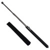 Baston Telescopic Otel IdeallStore Defence Guardian 65cm, Autoaparare, Negru/Argintiu, Siguranta + Husa Curea