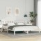 vidaXL Cadru de pat cu headboard Alb 180 x 200 cm Lemn masiv de pin 872222