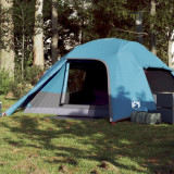VidaXL Cort de camping cupolă pentru 4 persoane, albastru, impermeabil