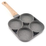 Tigaie clatite 4 forme rotunde, antiaderenta, MRG M1123, 34cm, compatibila gaz/electric/vitroceramica, gri