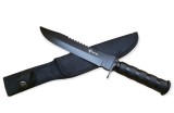 Cumpara ieftin Cutit tactic de supravieturire Rambo Finka Foxter, 35 cm, husa, negru
