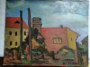 Peisaj citdin, u/p, semnat in monograma M.C. pe rama G. Cantacuzino, 48,5X39,5 cm, Peisaje, Ulei, Realism