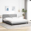 VidaXL Cadru de pat fără saltea, gri deschis, 180x200 cm, textil 3310615