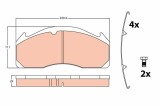 Set placute frana disc Volvo B12, B9, Fh, FH12, FH16, Fl, Fm, Fm II, FM10, FM12, FM7, FM9, Fmx, NH12 Motor 330, 370, 380, 400, 410, 420, 440, 450,, Trw