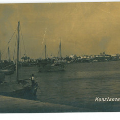 2675 - CONSTANTA, Harbor, Ships, Romania - old postcard, real Photo - used 1918