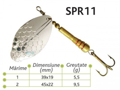 Lingurite rotative Spr 11 Baracuda 5.5g/9.5g foto