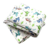 Set aparatori laterale pentru patut Dinozauri, 180 x 35 cm, Baltic Bebe