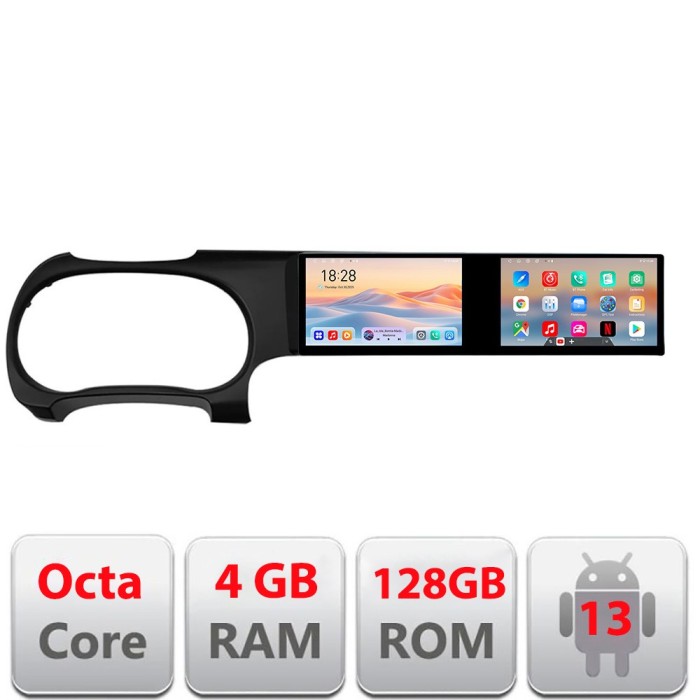 Navigatie Hyundai I10 2020 Kit-i10 Edotec 2 ecrane 8 core 4+128 21.6 inch Incell android Wifi 5Ghz gps internet CarStore Technology