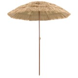 vidaXL Parasol de Plajă natural 255 x 255 x 255 cm Poliester și oțel 42006676