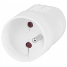 Stecher Strend Pro, pentru cablu prelungitor, 250 V, IP20, 16A, alb