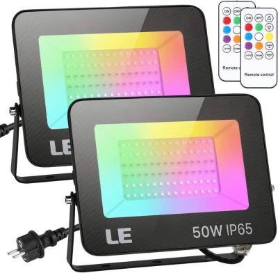 Set 2 proiectoare de podea LED RGB Lepro, Telecomanda , 50W, IP65 waterproof foto