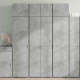 Dulap de depozitare, gri beton, 70x42,5x225 cm, lemn prelucrat