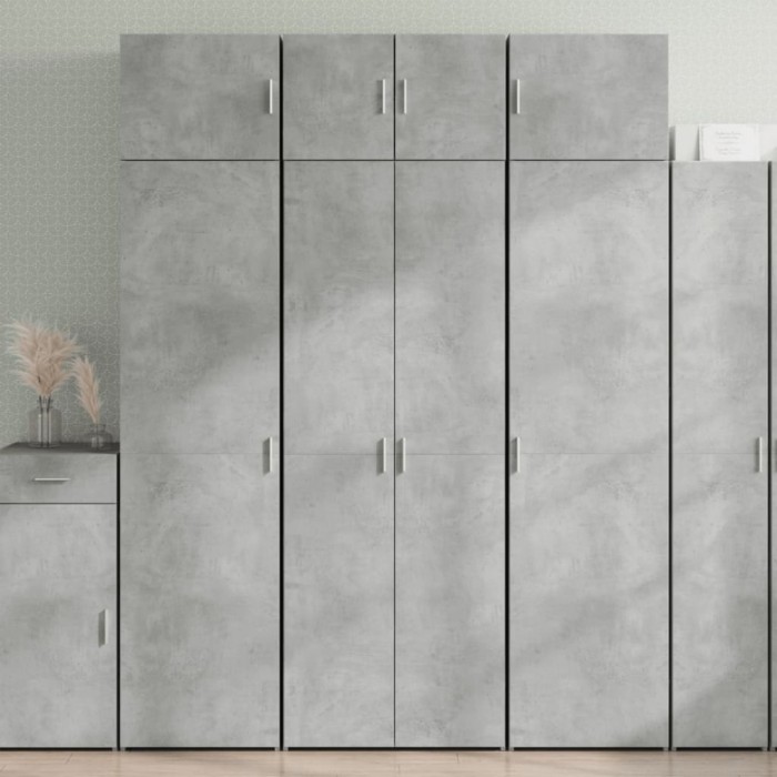 Gossi dulap de depozitare, gri beton, 70x42,5x225 cm, lemn prelucrat