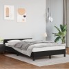 VidaXL Cadru de pat fără saltea Negru piele artificială