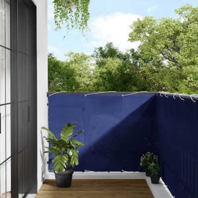 vidaXL Paravan de balcon, albastru, 120x700 cm, 100% poliester oxford foto