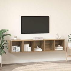 vidaXL Set dulap TV 2 pcs stejar artizanal 37 x 37 x 142.5 cm