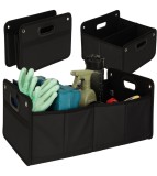 Organizator Portbagaj Auto KIK, 47x44x23 cm, Pliabil, 2 Compartimente, Negru, 32L, Max 20kg, Universal