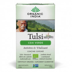 Ceai Verde Tulsi (Busuioc Sfant) | Antistres Natural &amp;amp;#038; Vitalizant &amp;amp;#8211; 18 plicuri foto