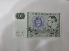 Suedia 10 Kronor 1972 Noua